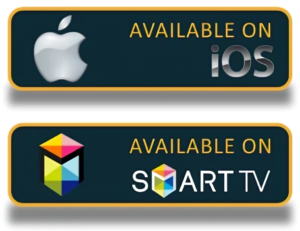 IPTV app available on Apple iOS devices and Smart TV systems and platforms