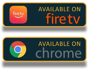 IPTV streaming app available on Amazon Fire TV stick and Google Chrome web browser